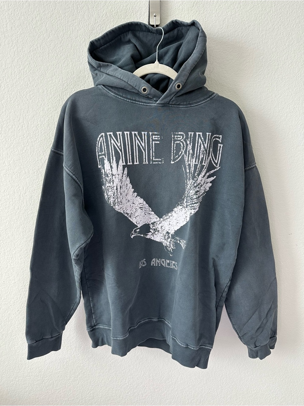 Anine Bing Rowe Eagle Ash Gray
Oversized Pullover Hoodie Sweatshirt SZ M - Picture 2 of 7